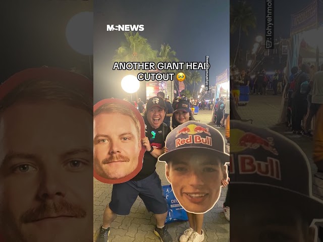 Woman Brings Cutout Of Max Verstappen Across Singapore