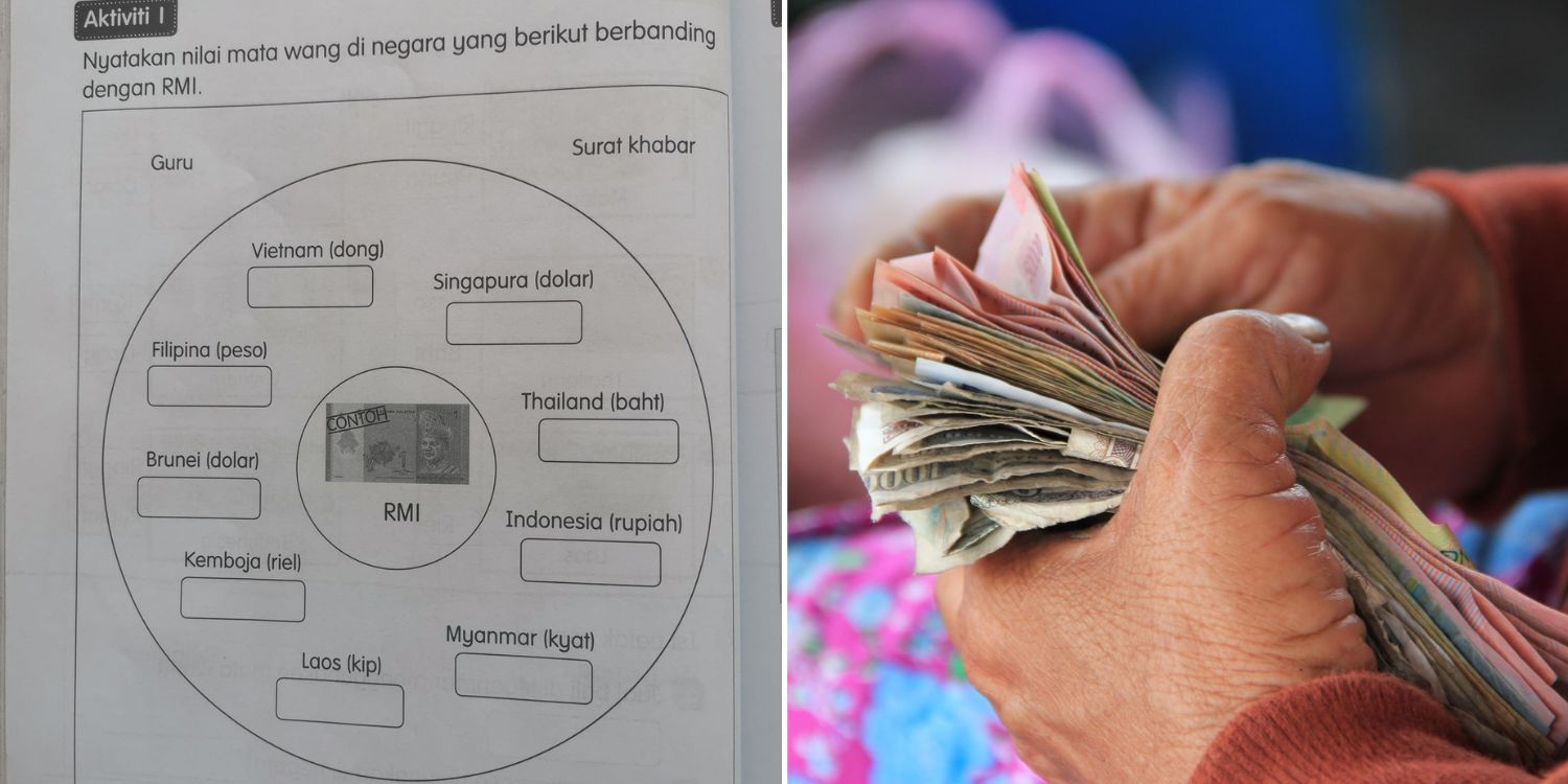 M’sian p3 maths book asks to convert ringgit to other currencies, teacher questions usefulness