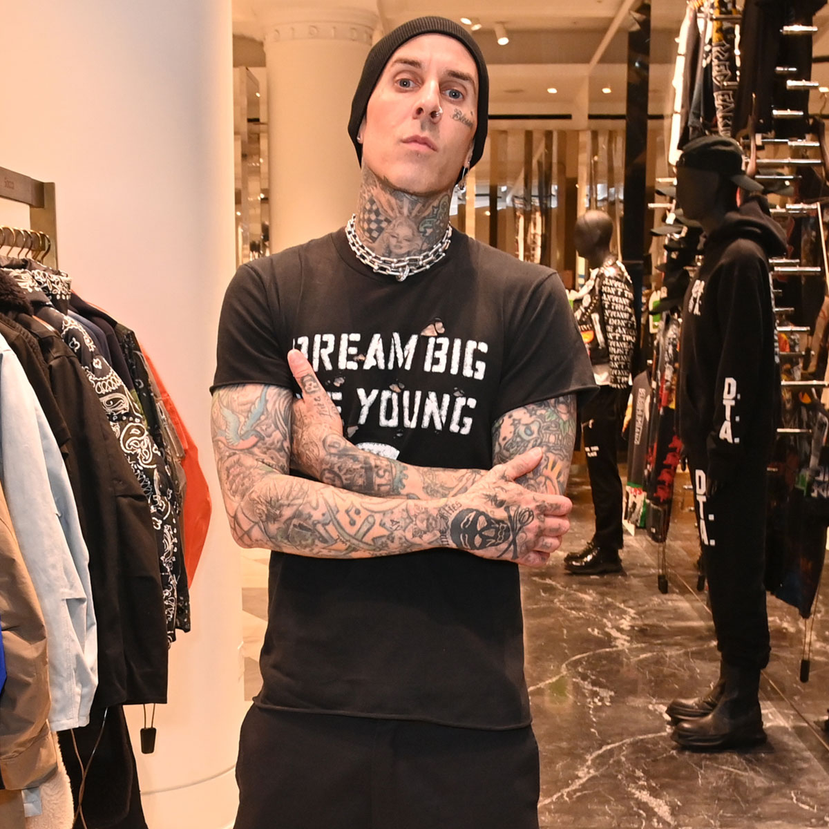 Travis Barker's Wax Figure Will Have You Doing a Double Take
