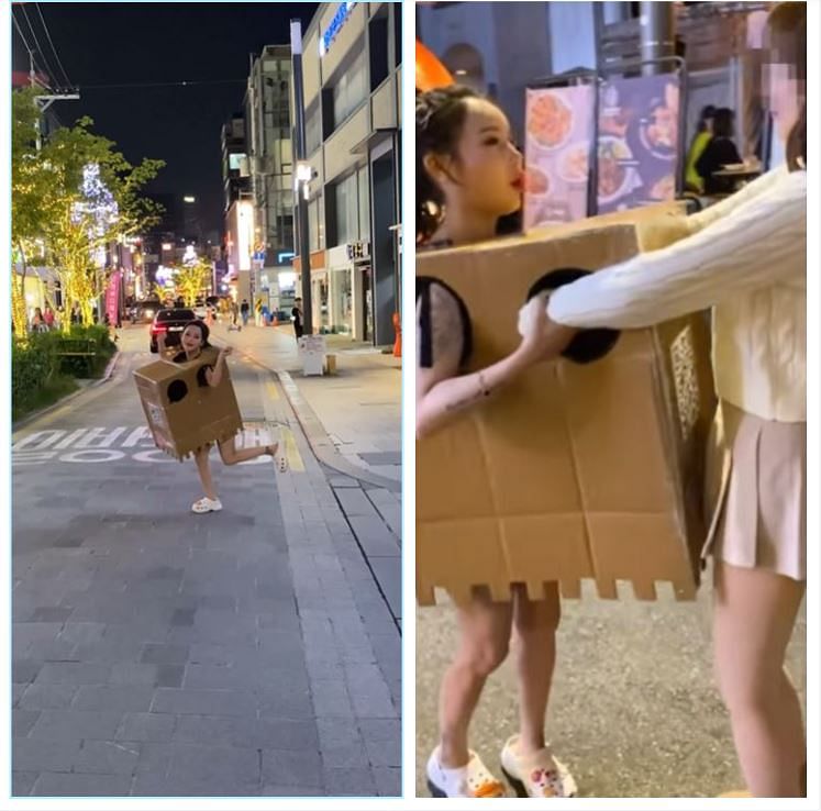 Gangnam ‘Box Girl’ sparks online debate over obscenity for sexual street stunt