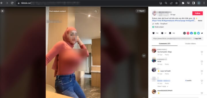 “Cikgu Suraya” Enrages Netizens With Inappropriate Behaviour On TikTok