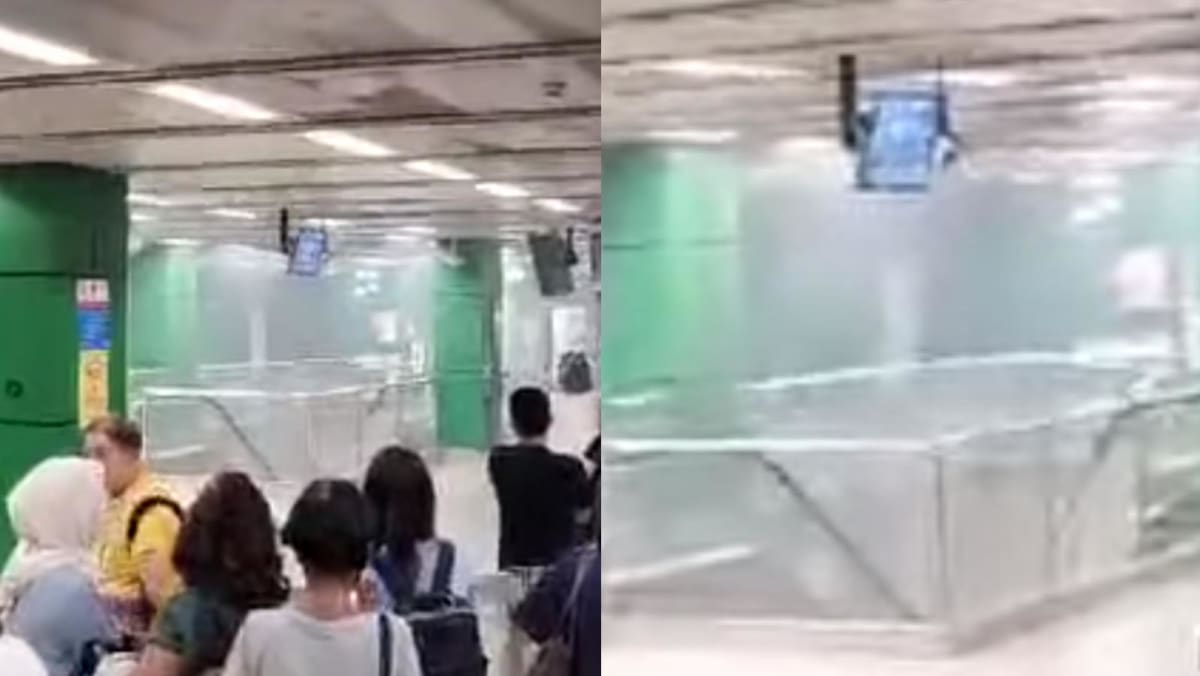 Take note! This MRT station closed due to 'incident', smoke seen rising from platform area!