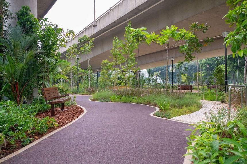 Residents in Yew Tee can now play, relax and exercise under Kranji Expressway’s viaduct