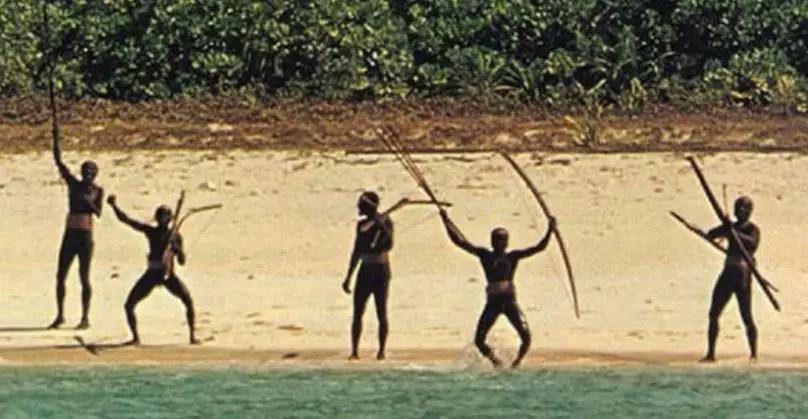 Rare footage shows how isolated Sentinelese tribe react to contact from outsiders