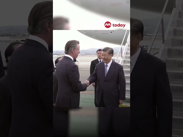 Xi Jinping arrives in San Francisco to fanfare, protests