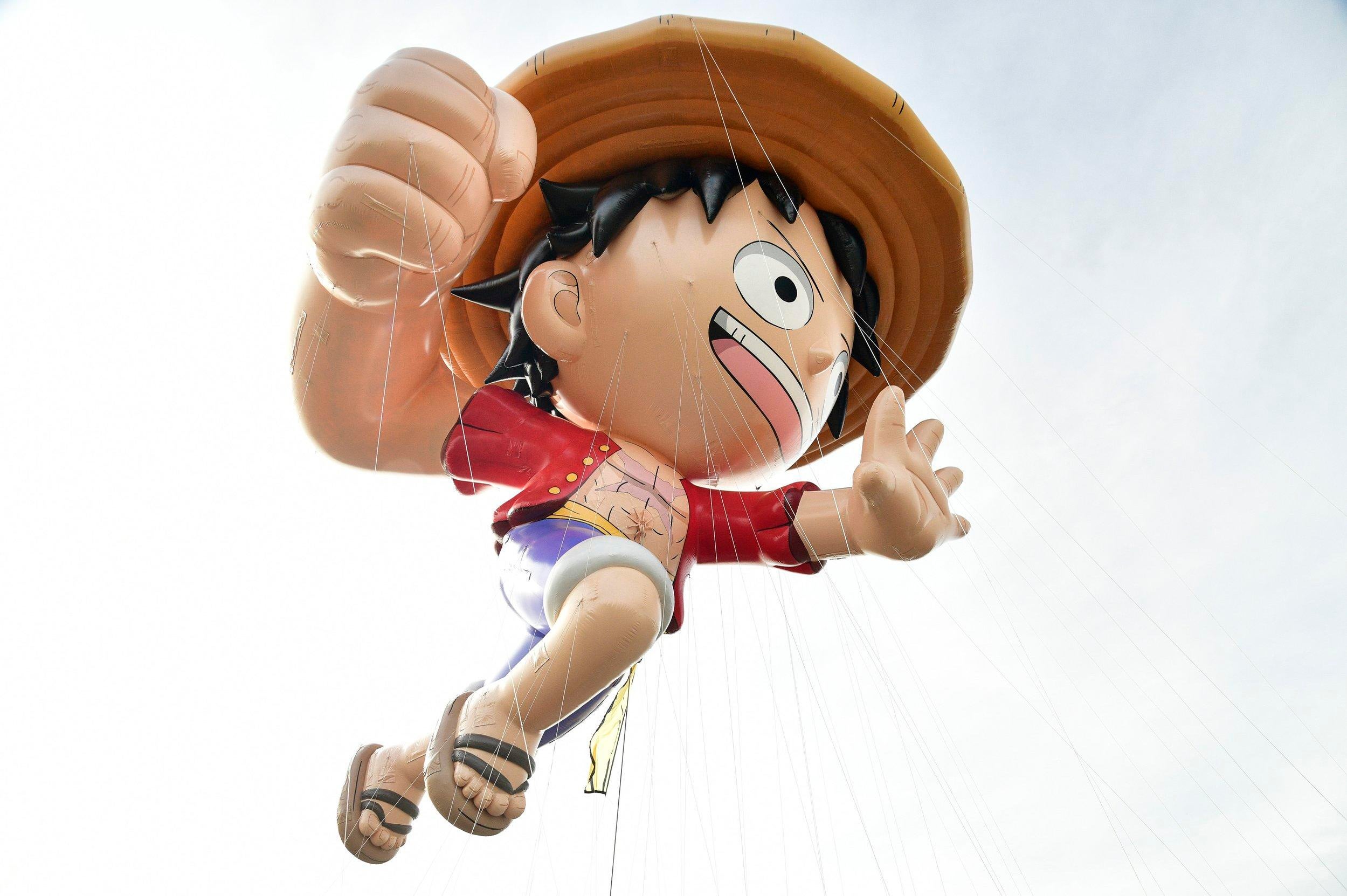 One Piece's Monkey D. Luffy Sets Sail Over Thanksgiving Day Parade