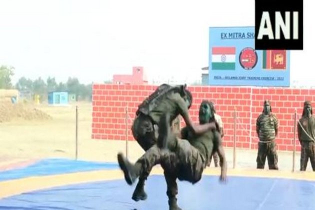 Indian troops showcase Army Martial Arts Routine during Mitra Shakti exercise with Sri Lanka