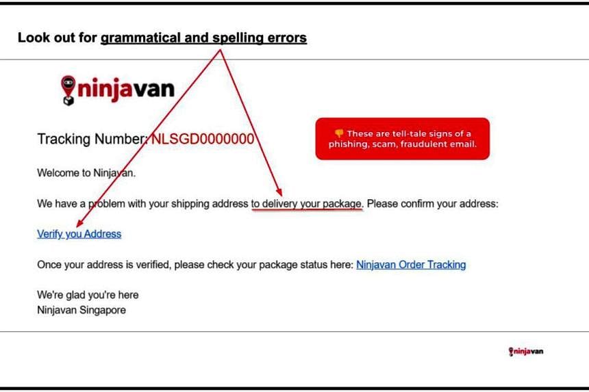 Fraudsters target individuals with fake Ninja Van delivery notifications in e-mail phishing scam