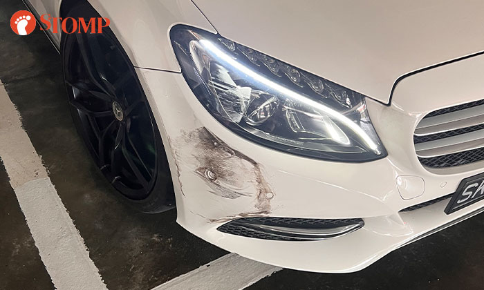 Driver appealing for witnesses to hit-and-run after finding his Merc damaged at Bishan carpark