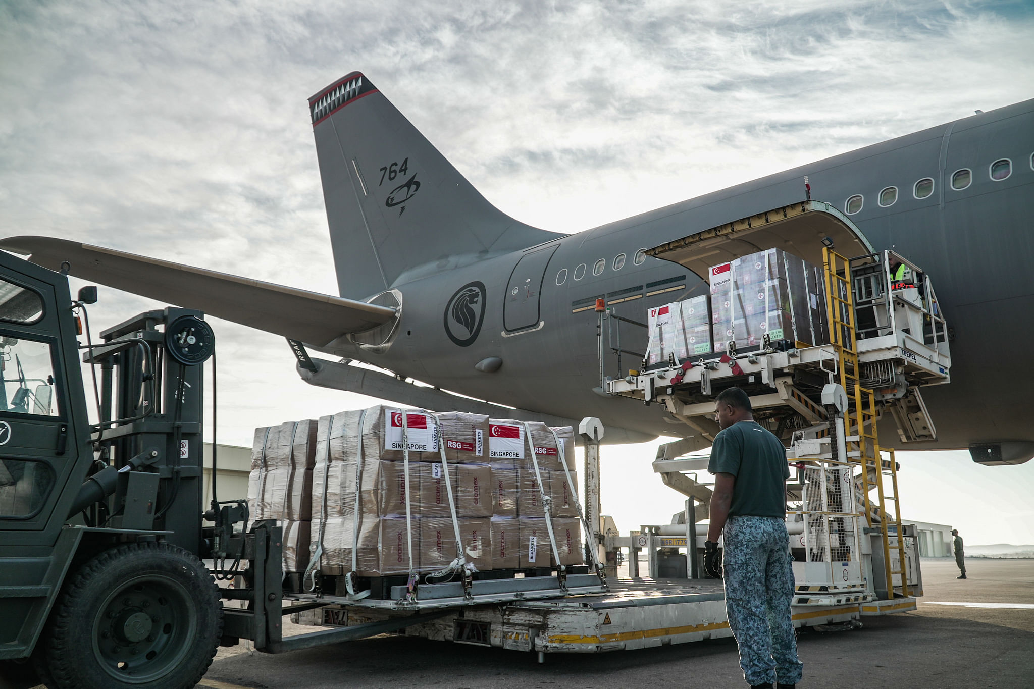 RSAF plane carrying aid to Gaza civilians lands in Egypt; SAF to support humanitarian assistance