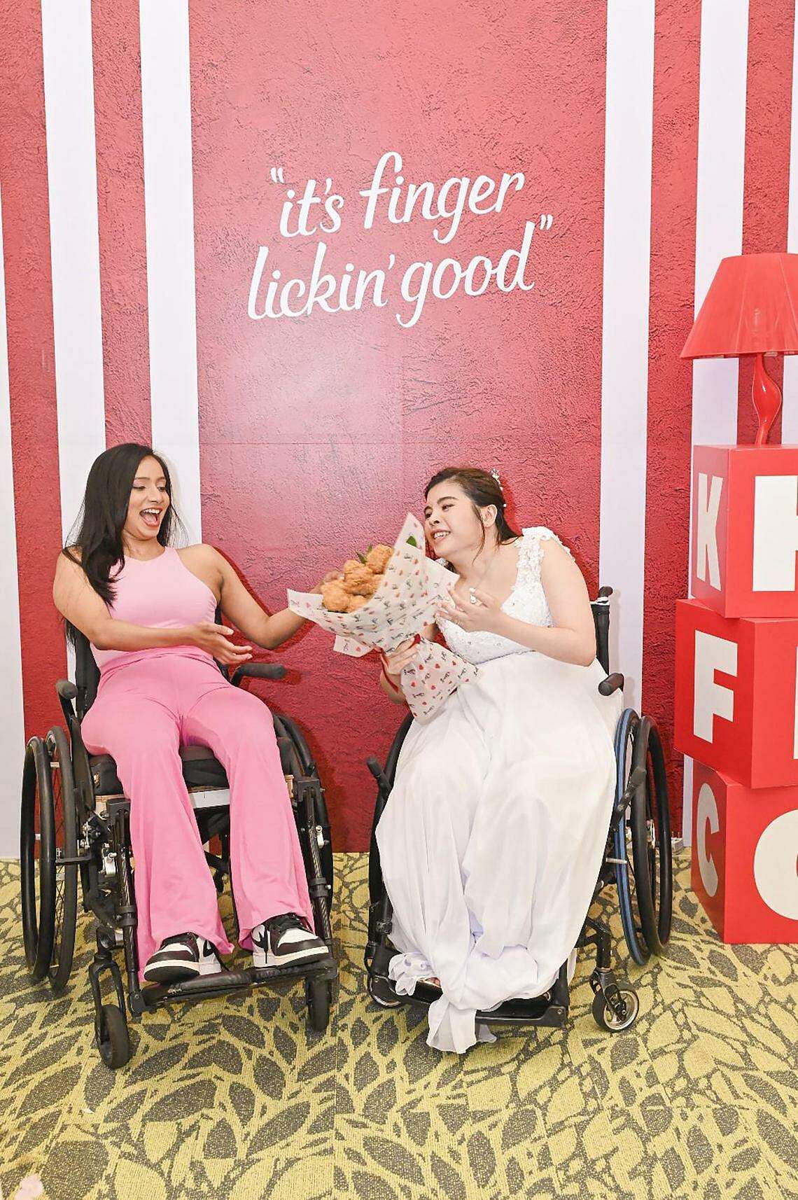From bouquet to buffet: Couple serve up KFC-themed wedding