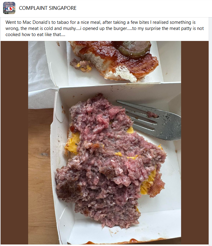 Woman refutes McDonald's response to her mushy and 'severely undercooked' burger patty