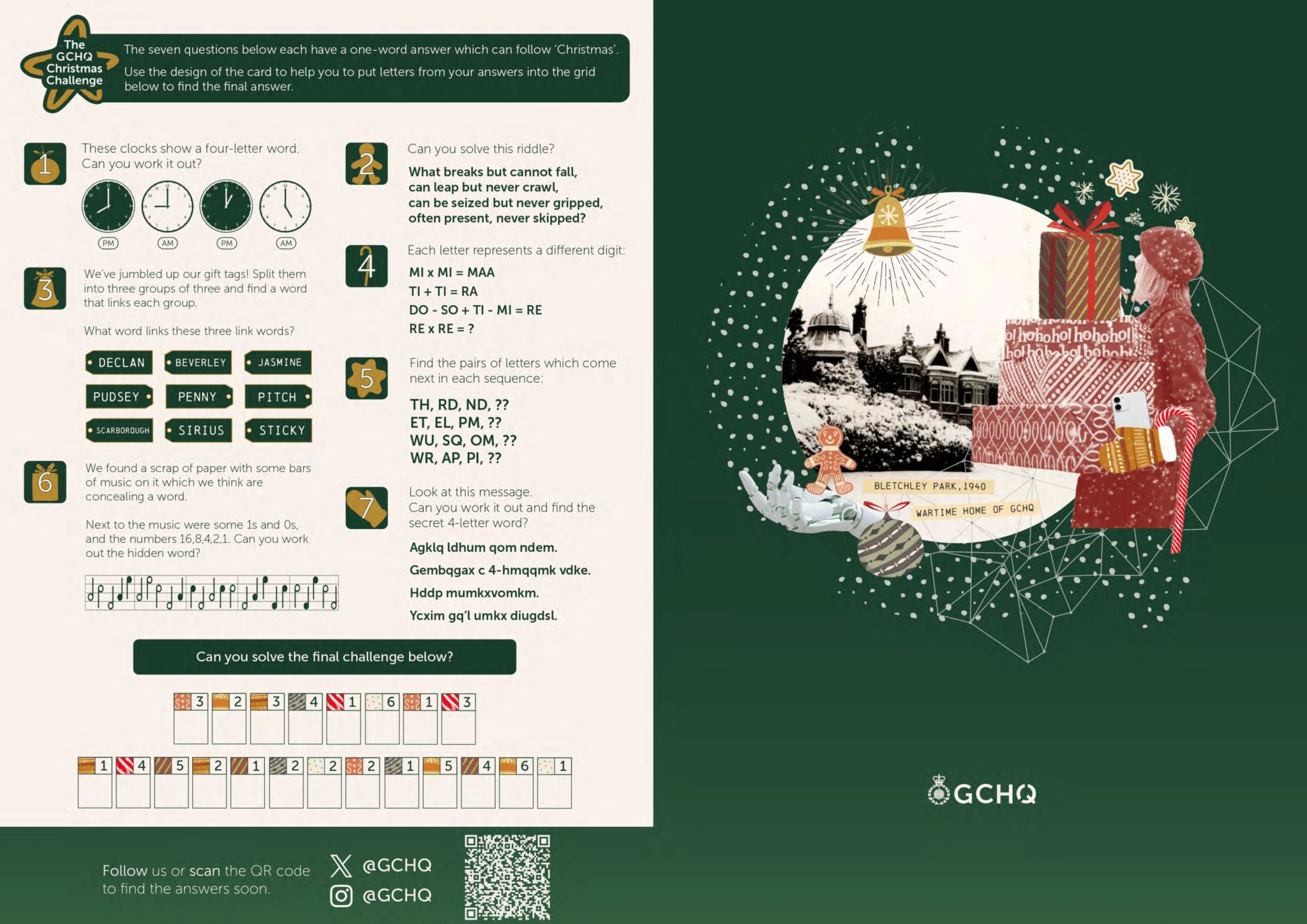 GCHQ Christmas challenge: Agency reveals 2023 codebreaker