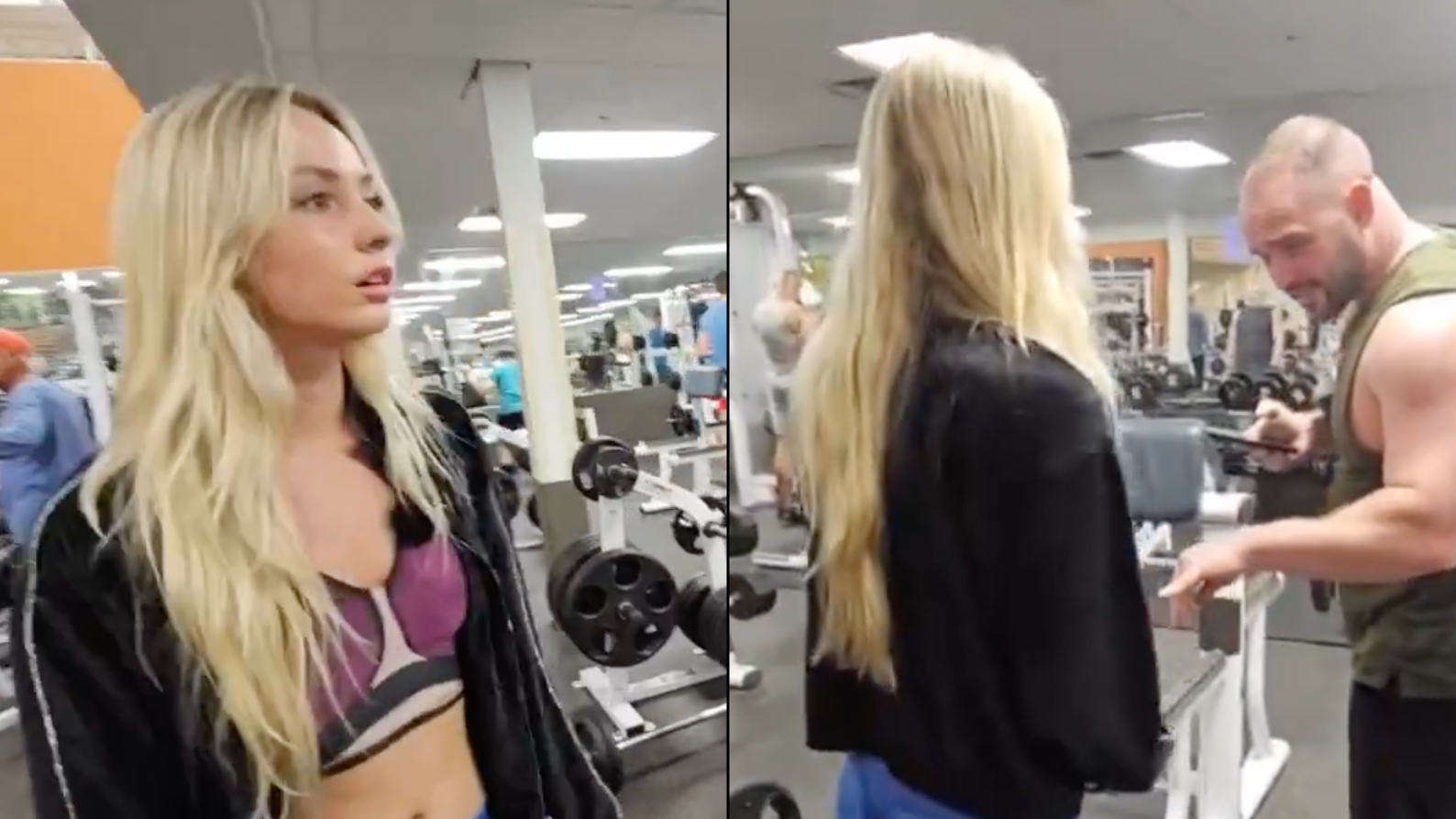 Woman who wore body paint pants to gym apologises after man called her out over X-rated outfit
