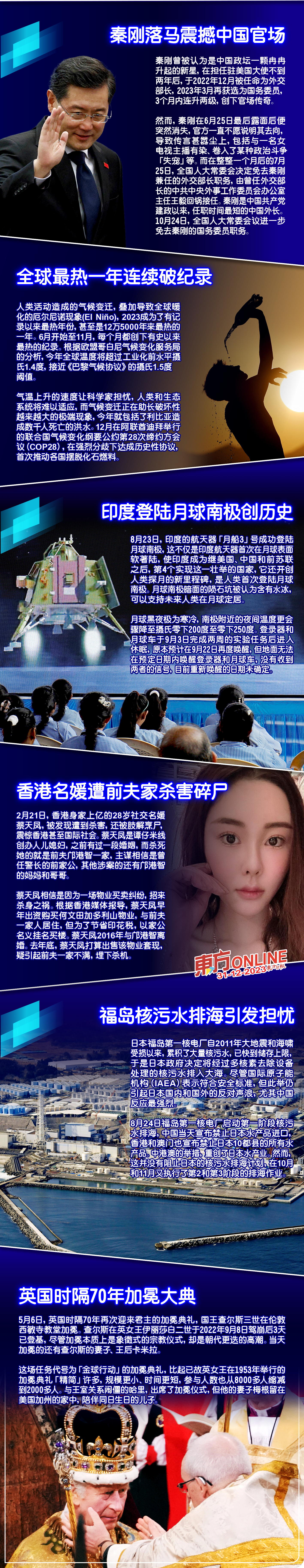 【2023国际大事回顾】天灾人祸搅局　战争再添一场