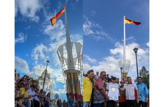 Sarawak's new flagpole tallest in Malaysia and Southeast Asia