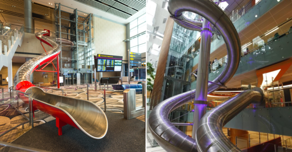 There's A Slide In Changi Airport That Brings You To Your Boarding Gate