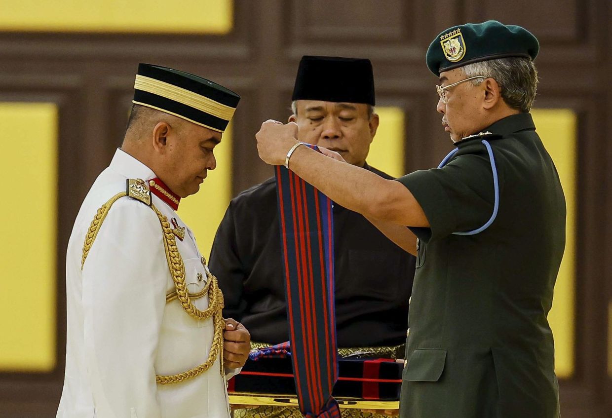 King confers Tan Sri title to army chief