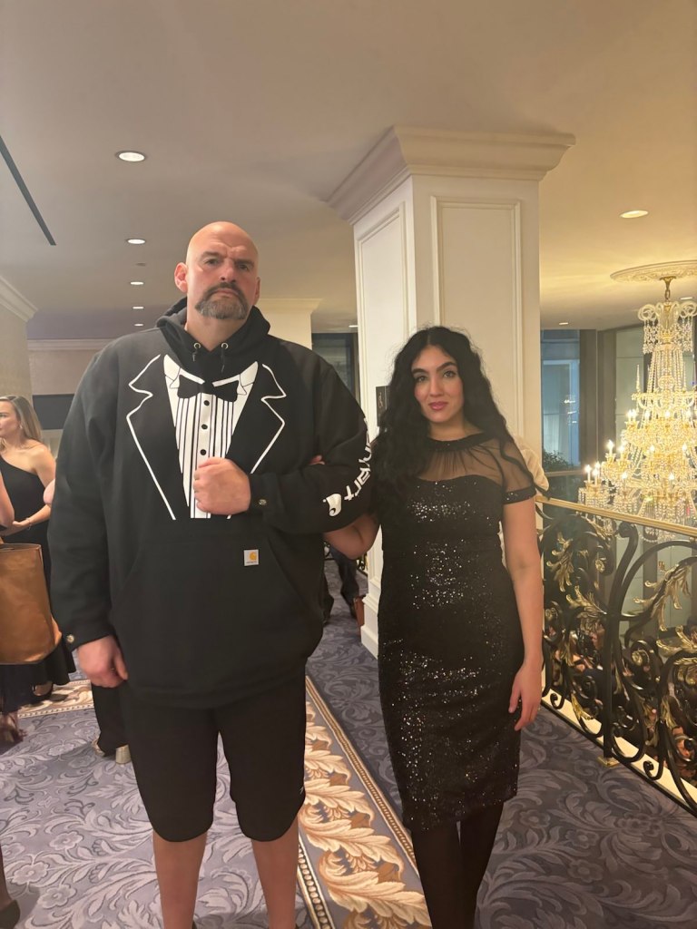 John Fetterman poses in tuxedo hoodie with wife Gisele for ‘date night’ after separation rumors swirl