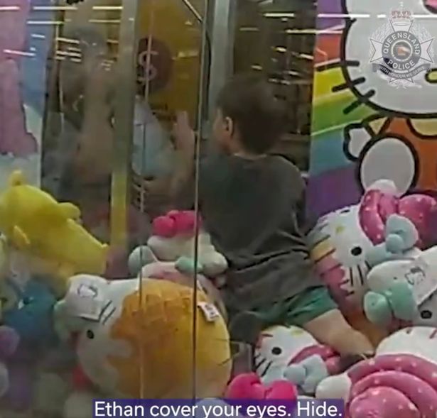Terrified toddler gets stuck in Hello Kitty prize machine sparking dramatic rescue