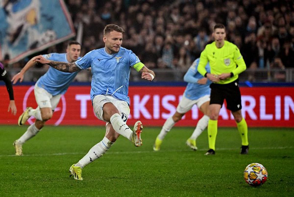 Champions League: Lazio edge out 10-man Bayern thanks to Immobile penalty