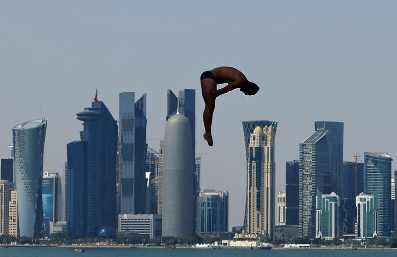 Swimming-Doha high divers dream of Olympic stage