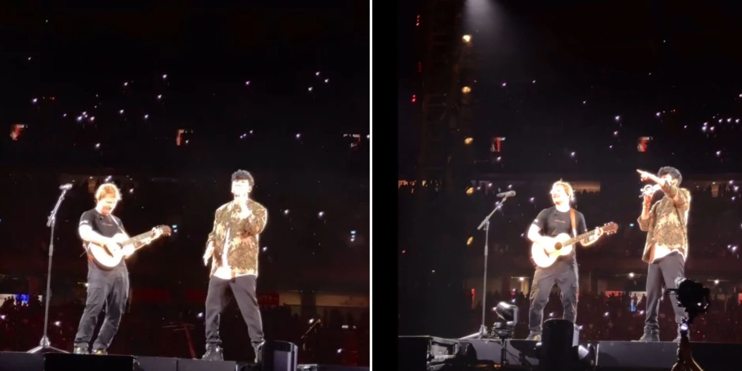 ‘I want to do something special tonight’: ed sheeran & JJ Lin perform together at s’pore concert