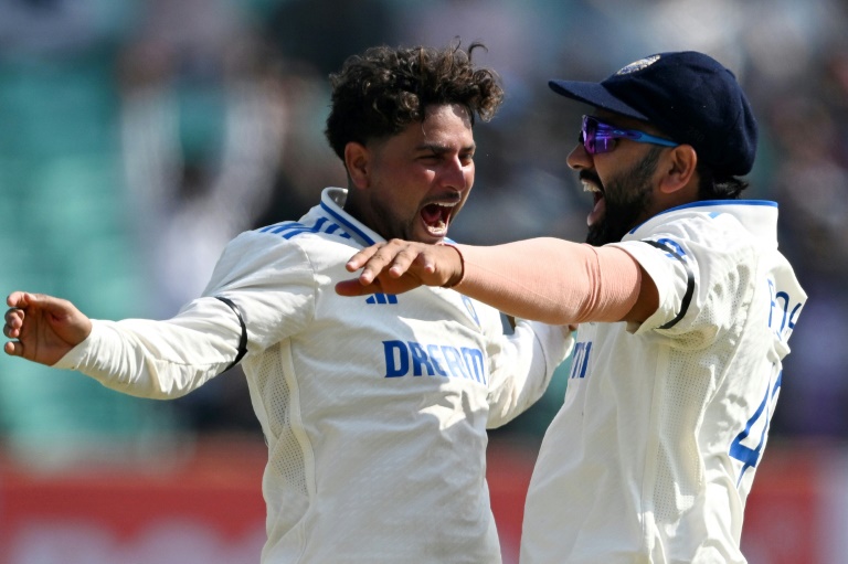 Kuldeep takes two as India dent England's reply