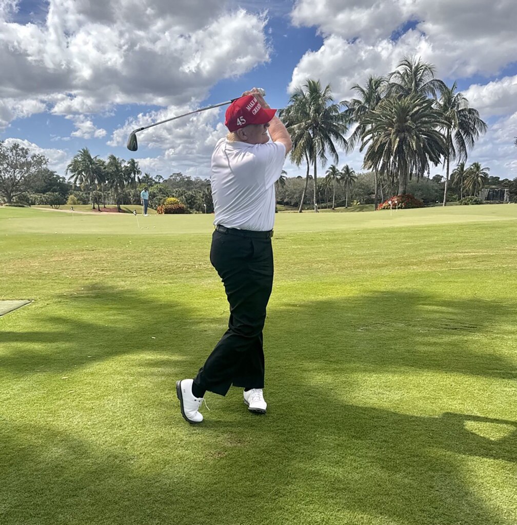 Trump complains that AI was used to make him look fat while golfing