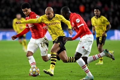 PSV rue chances as old boy Malen earns Champions League draw for Dortmund
