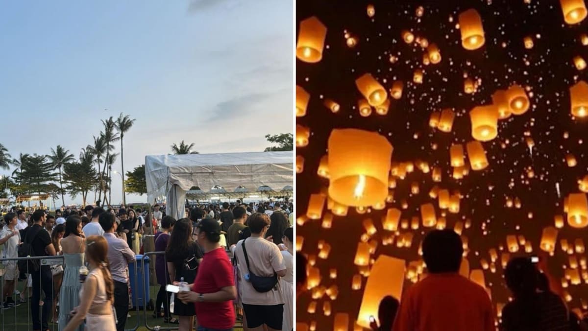 Sky lantern festival in Sentosa 'delayed', angry participants seek refunds