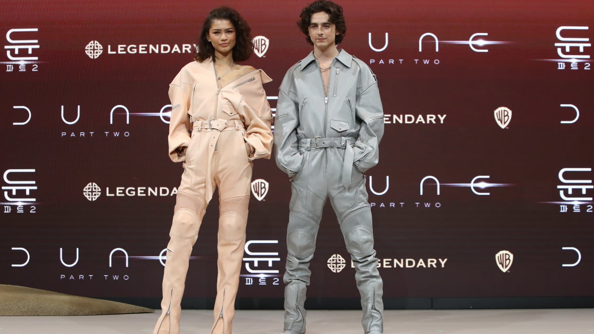 The internet is obsessed: Zendaya and Timothée Chalamet match for 'Dune: Part Two' promo