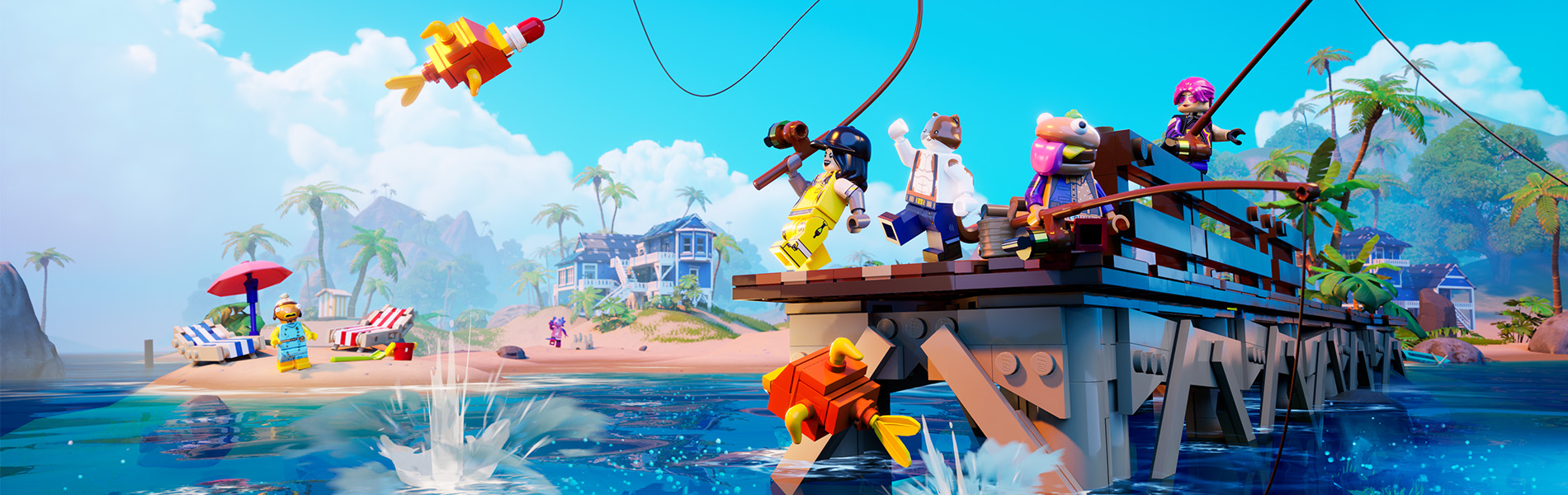 Even Lego Fortnite loves a fishing minigame