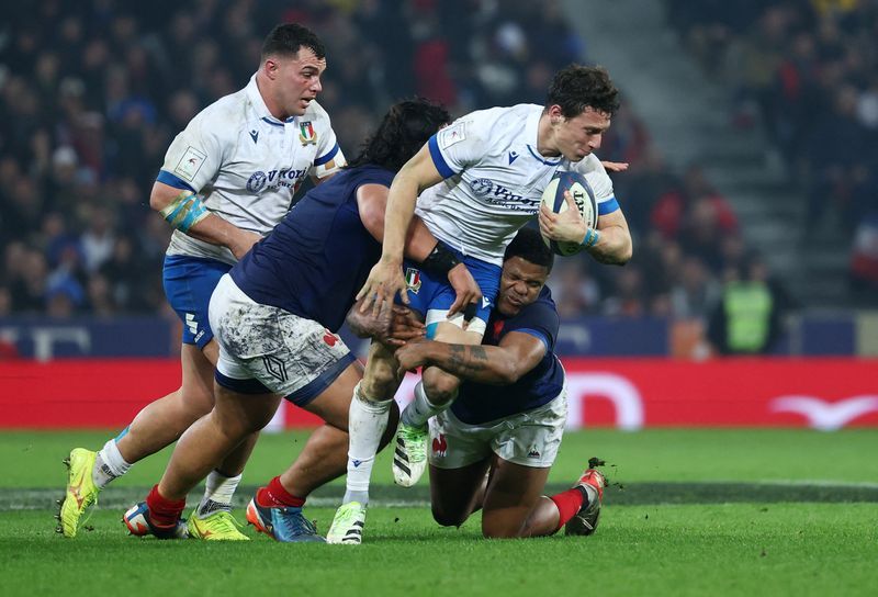 Rugby-Missed last-gasp penalty leaves Italy with just a draw against France