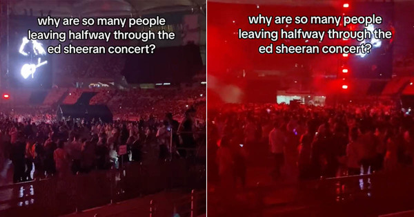 [VIDEO] Many Concert-Goers Seen Leaving "Halfway" During Ed Sheeran's Concert In Malaysia
