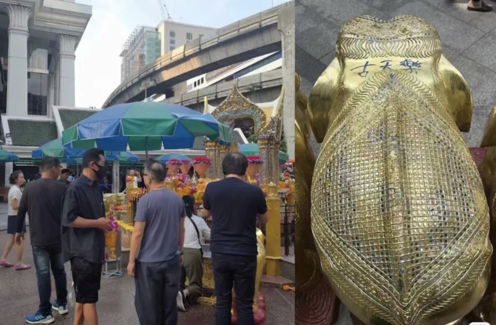 Louis Koo Spends S$9K On 4 Gold Elephant Statues As Offerings To Four-Faced Buddha In Bangkok