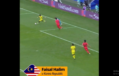 Faisal’s goal against S. Korea voted ‘best goal’ of 2023 Asian Cup (VIDEO)