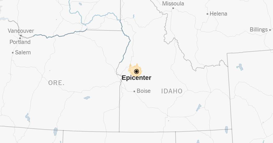 Map: 4.9-Magnitude Earthquake Strikes Idaho
