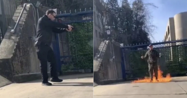 "Free Palestine" — US Airman Sets Himself On Fire Outside Israeli Embassy In Washington
