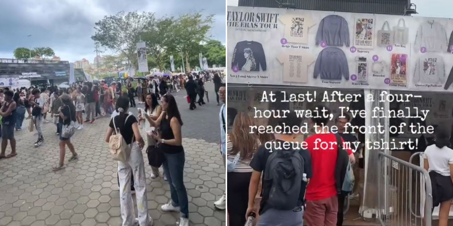 Swifties brave rain for merch ahead of taylor Swift’s first show in s’pore