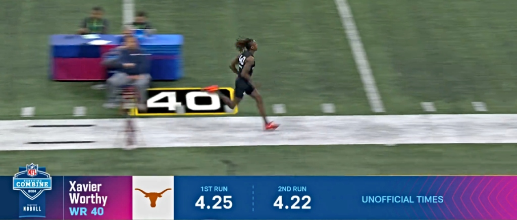 Xavier Worthy Ran The Fastest 40 In NFL Combine History