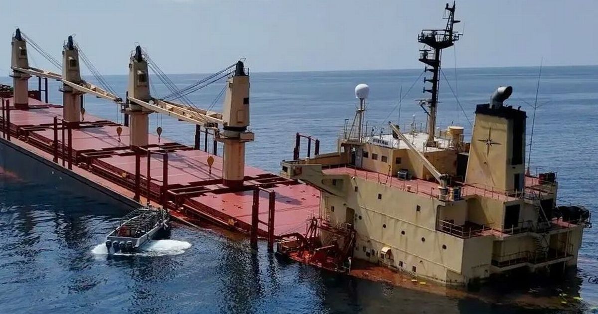 UK cargo ship sinks after being struck by two Houthi missiles as crews flee