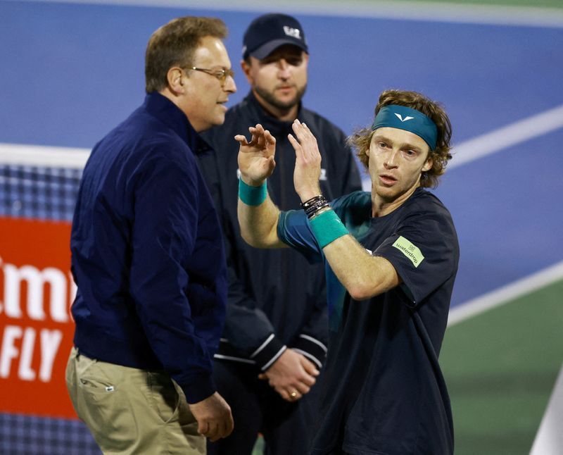 Tennis-Rublev calls on ATP to review rule that led to default in Dubai