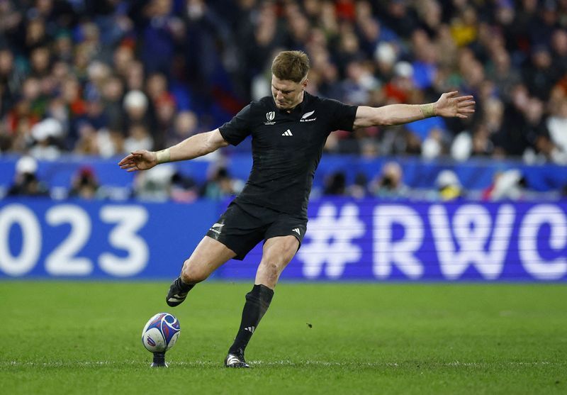 Rugby-All Black Barrett banned for three weeks after red card in 100th match