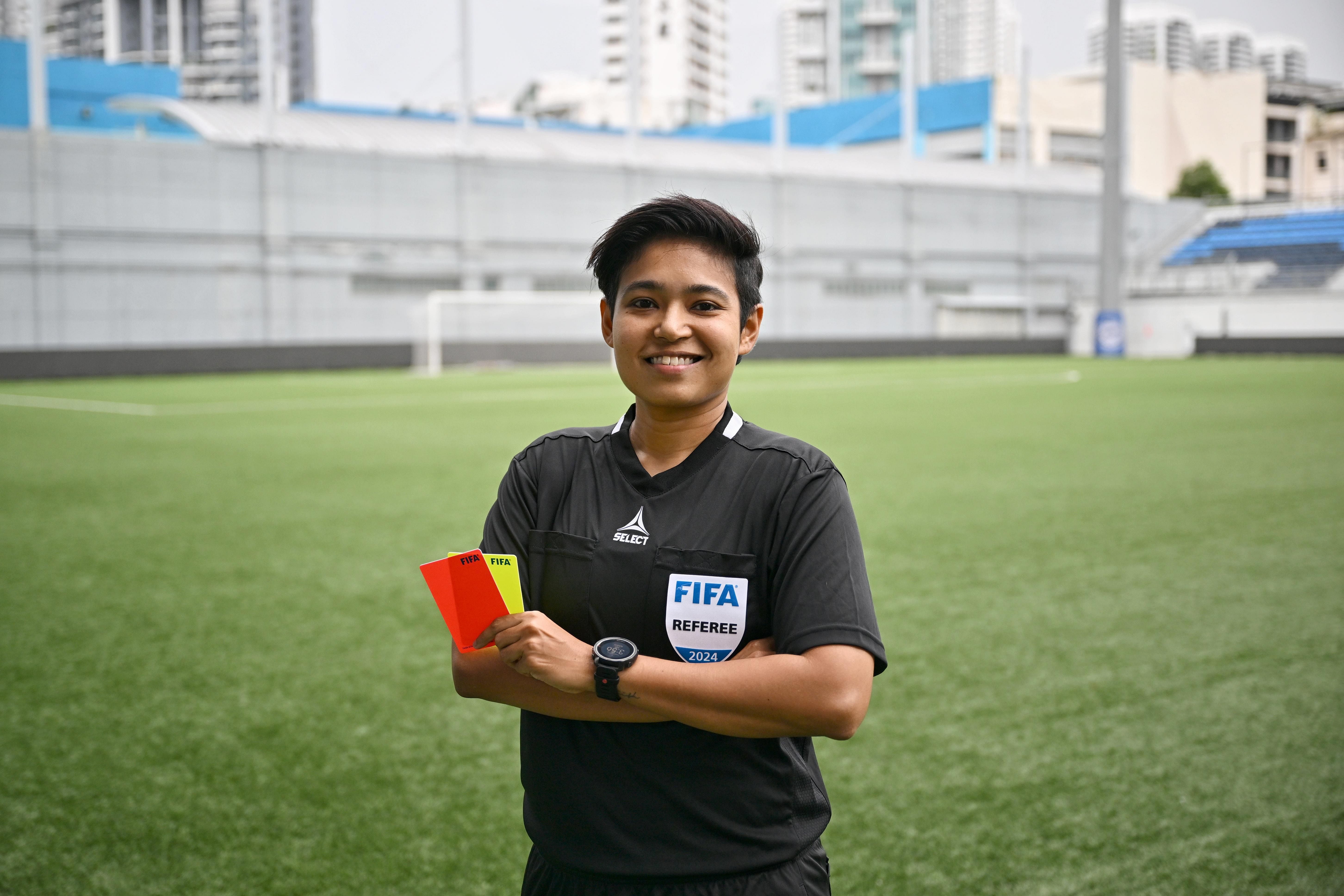 Sexist remarks on the football pitch? Singapore’s first Fifa female referee shows the red card