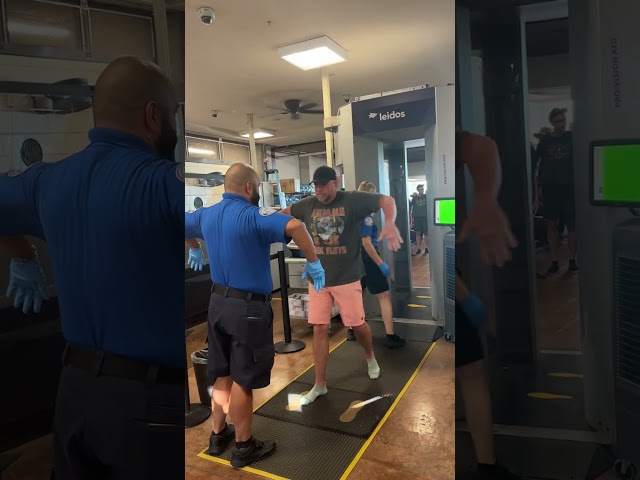 TSA Agent Makes Man Do the Robot😂