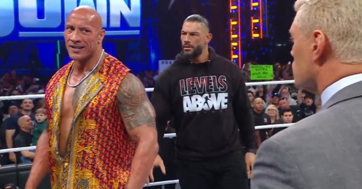 WWE's Cody Rhodes and Seth Rollins Accept Bloodline's WrestleMania Challenge, The Rock Gets Slapped on SmackDown