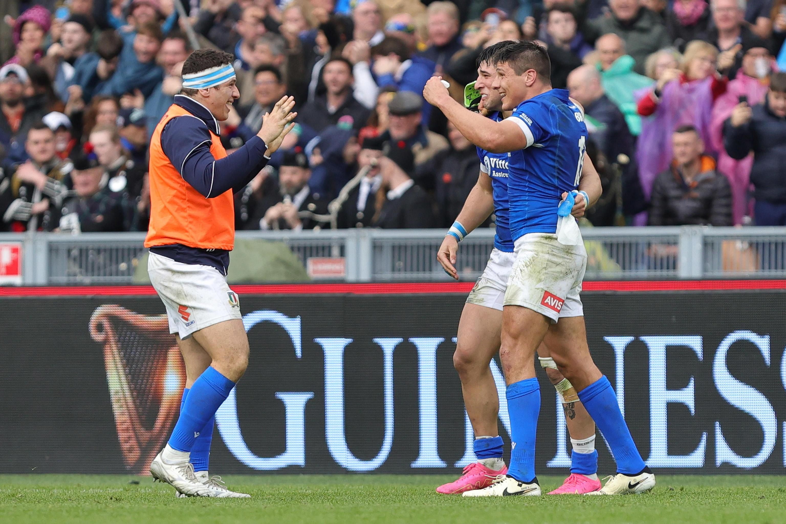 Gonzalo Quesada hails Italy’s ‘nutters’ after historic Scotland win in Six Nations