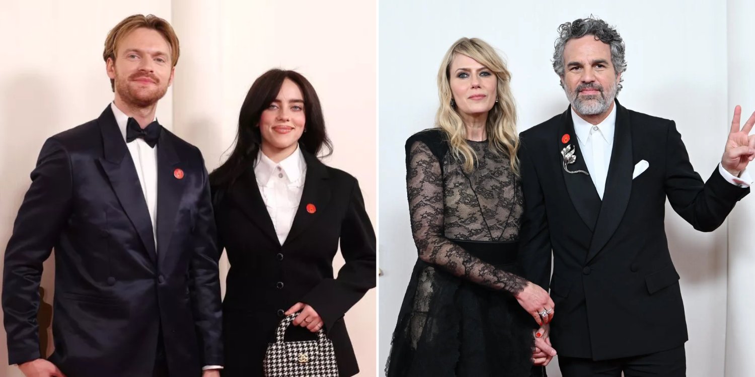 Billie eilish, mark ruffalo & more don red pins in support of gaza ceasefire at the oscars