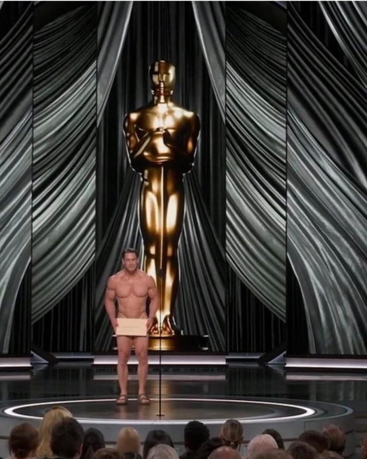 John Cena Surprises by Appearing Without Clothes to Present Best Costume Award at Oscars 2024